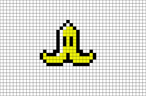 Mario Kart Banana Pixel Art