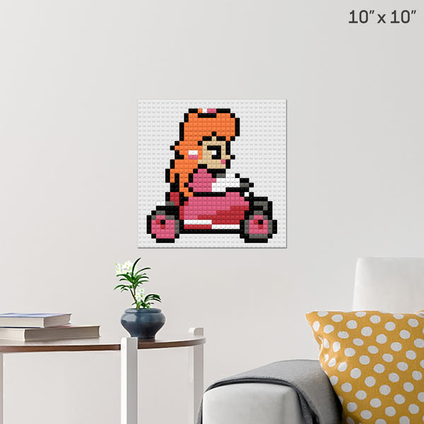 Mario Kart Princess Peach Brick Poster