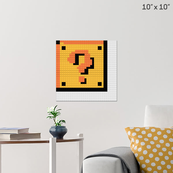 mario lucky block Brick Poster