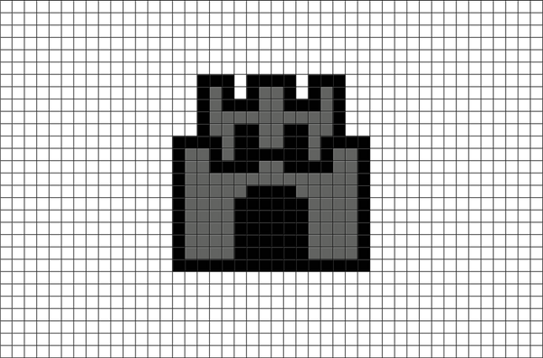 Mario Mini Castle Pixel Art