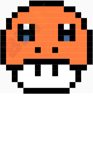 Mario mushroom Pixel Art