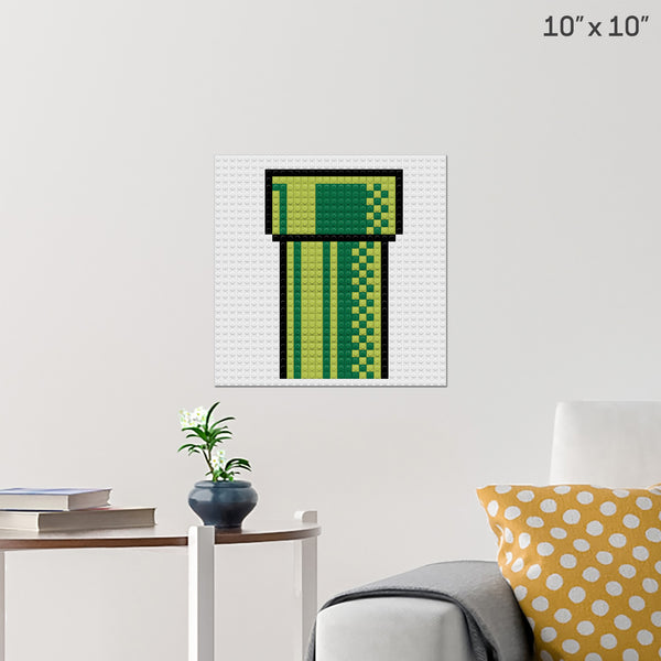 Mario Pipe Brick Poster