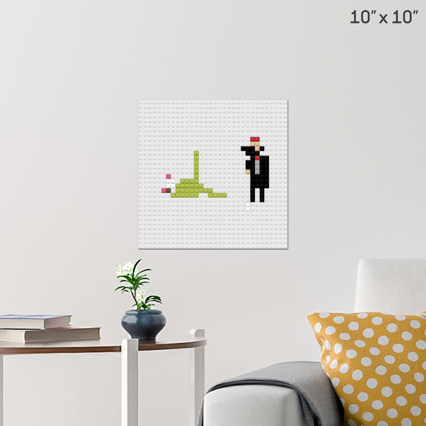 Mario rick astly and Popcat dream Brick Poster