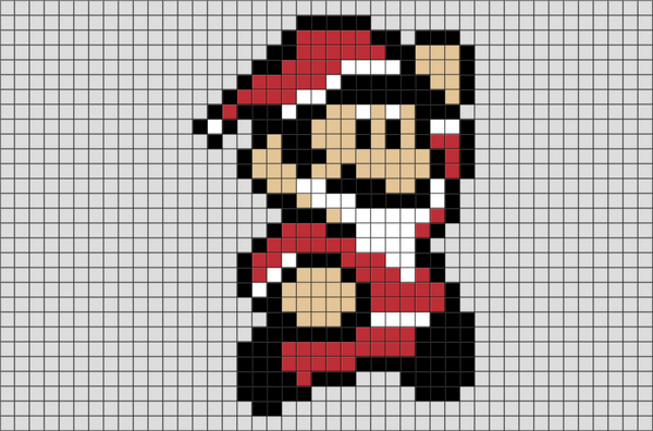 Mario Santa Claus Pixel Art