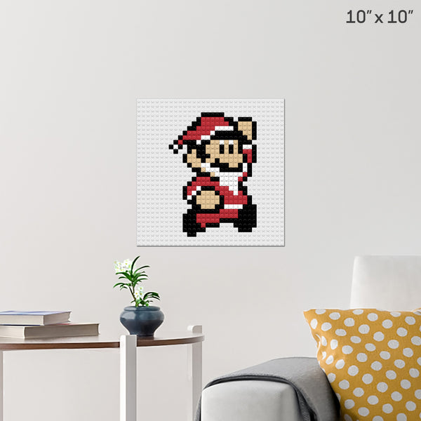 Mario Santa Claus Brick Poster