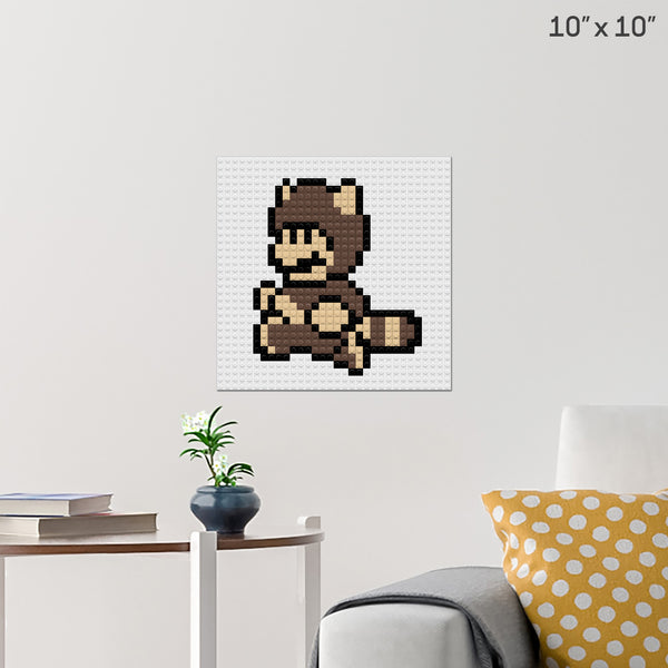 Mario Tanooki Brick Poster