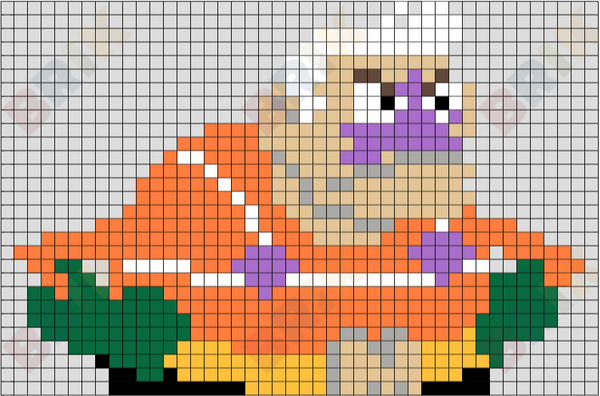 Mermaid Man Pixel Art