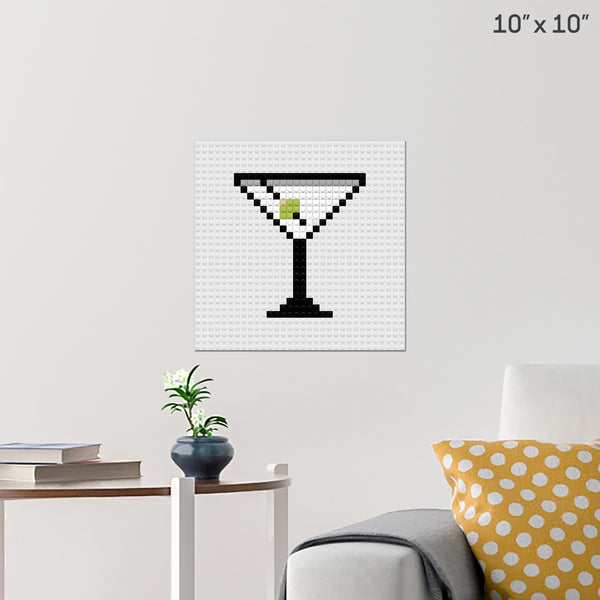 Martini Brick Poster