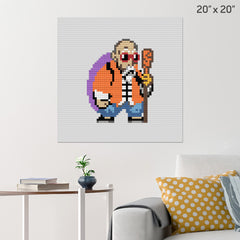 Master Roshi Pixel Art Wall Poster - Build Your Own with Bricks! - BRIK