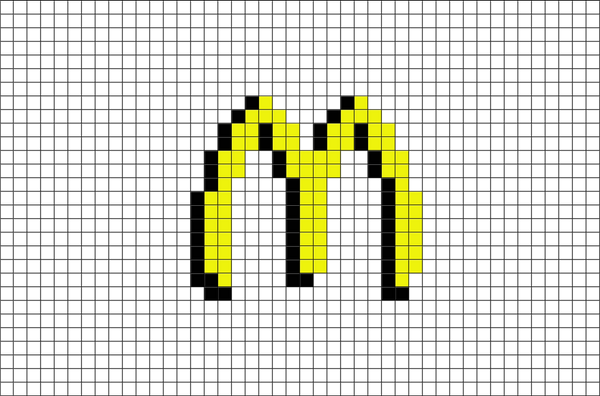 McDonalds Logo Pixel Art