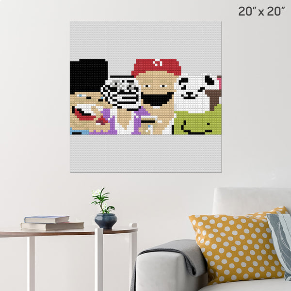 me and da bois Brick Poster