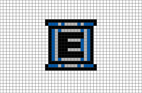 Mega Man Energy Tank Pixel Art