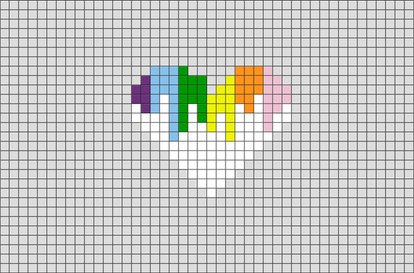 Melting Heart Pixel Art