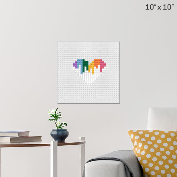 Melting Heart Brick Poster