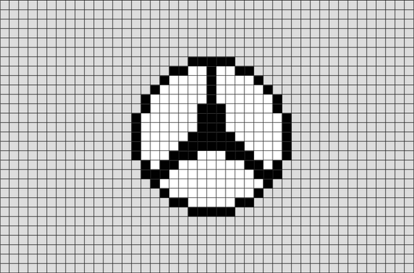 Mercedes Benz Logo Pixel Art