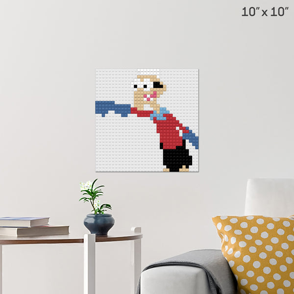 Mermaid Man and Barnacle Boy 2 Brick Poster