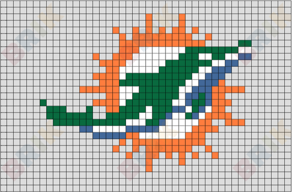 Miami Dolphins Pixel Art