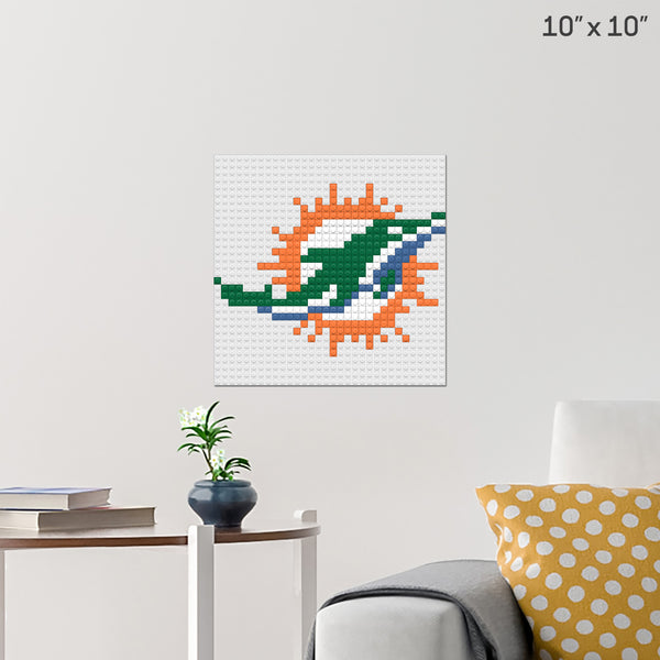 Miami Dolphins Brick Poster