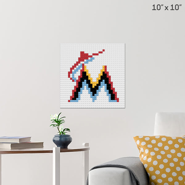 Miami Marlins Brick Poster