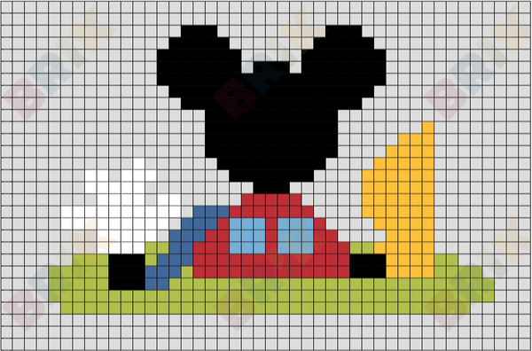 Mickey Mouse Clubhouse Pixel Art