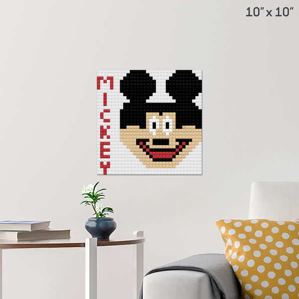 mickey mouse Brick Poster
