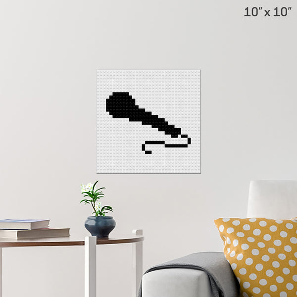 Microphone Brick Poster
