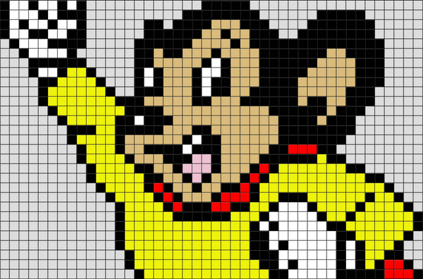 Mighty Mouse Pixel Art