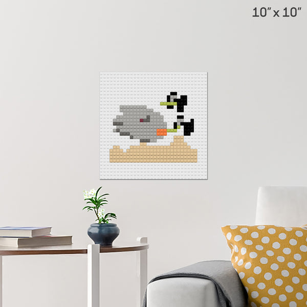 Millenium Falcon Brick Poster