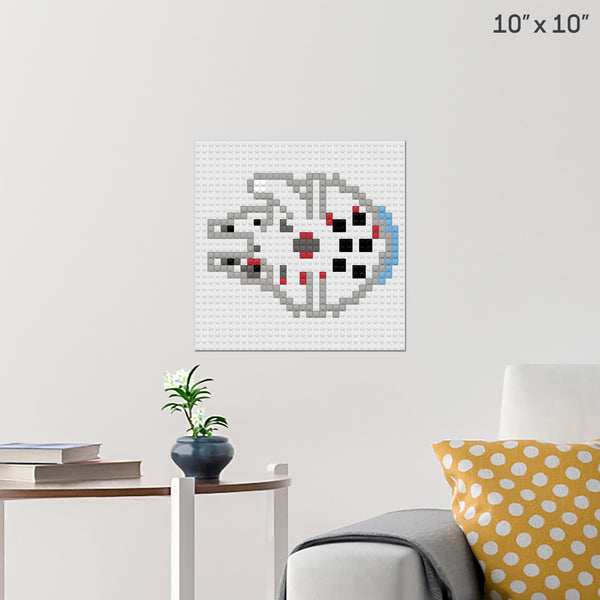 Millennium Falcon Brick Poster