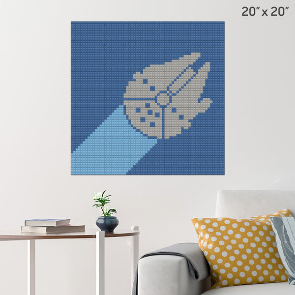 Millennium Falcon Brick Poster