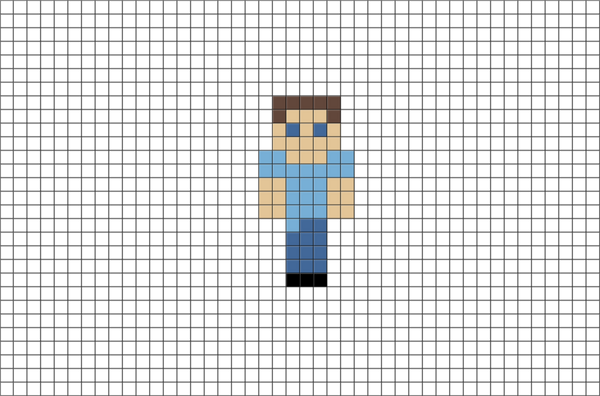 Minecraft Steve Pixel Art