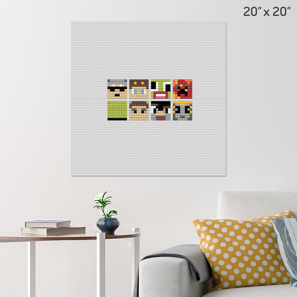 Youtubers Brick Poster