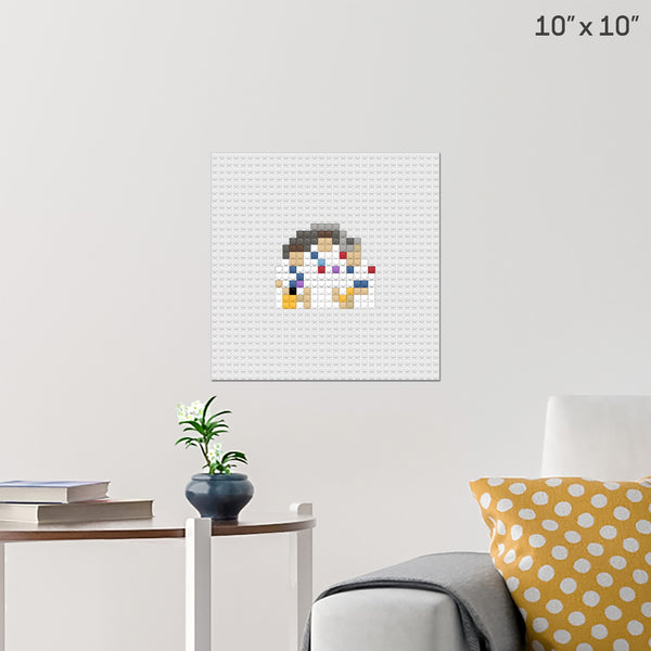 MINI Apollo 11 Astronauts Brick Poster