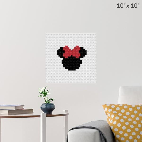 mini mouse Brick Poster
