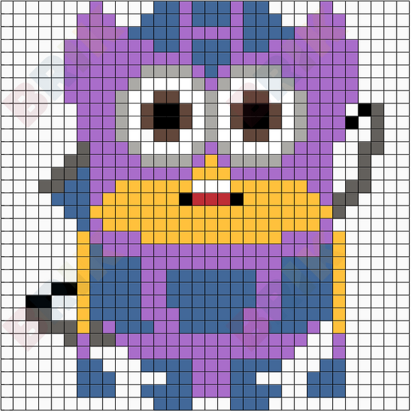 Minion Hawkeye Pixel Art