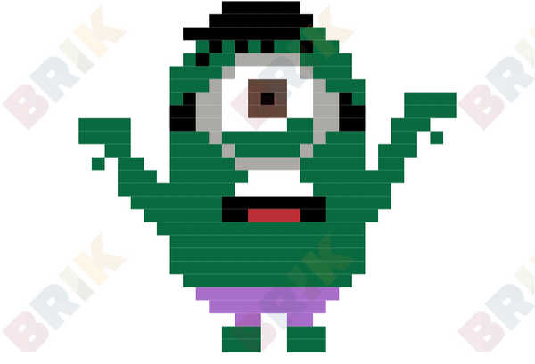 Minion Hulk Pixel Art