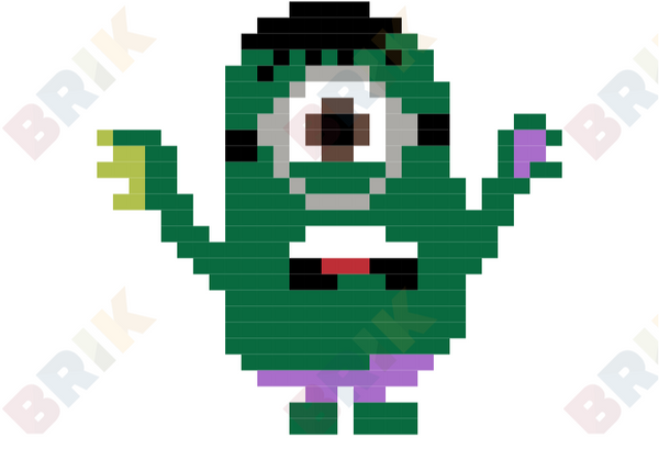 Minion Hulk Pixel Art