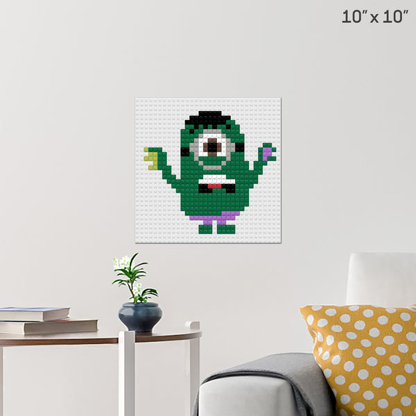 Minion Hulk Brick Poster