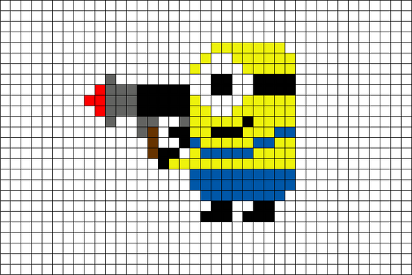 Minion Rocket Pixel Art