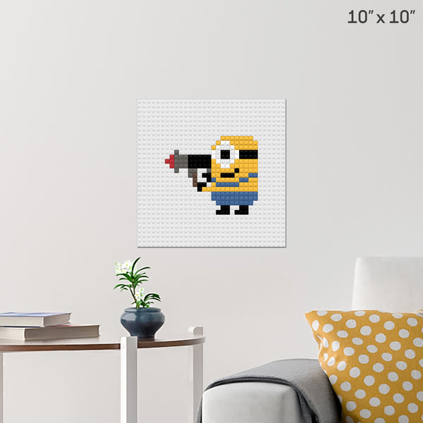 Minion Rocket Brick Poster