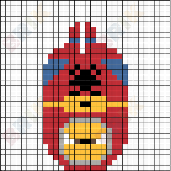 Minion Spider-Man Pixel Art