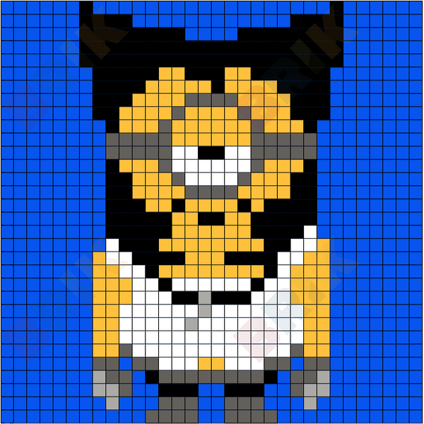 Minion Wolverine Pixel Art