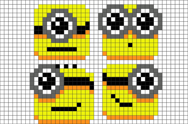 Minions Pixel Art