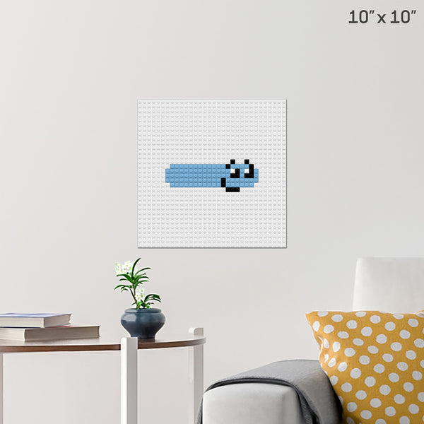 Minus Sign Brick Poster