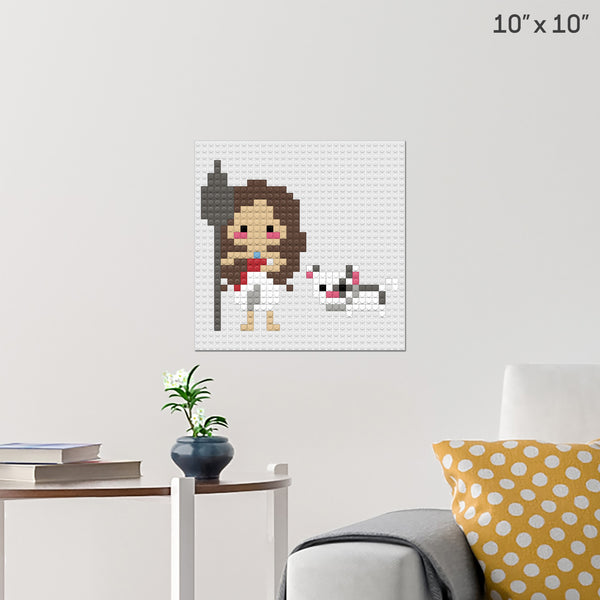 Moana and Pua Brick Poster