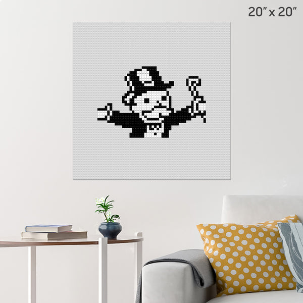 MONOPOLY GUY Brick Poster