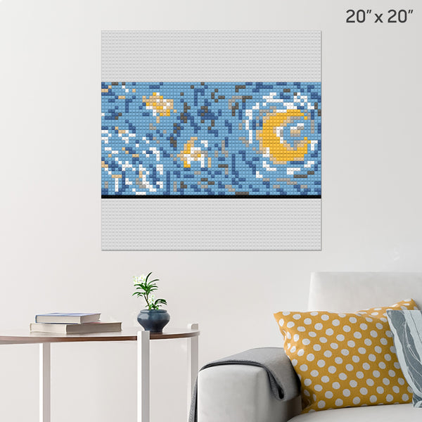 Moon and Stars Brick Poster