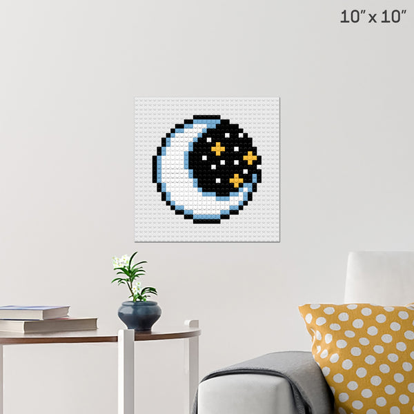 Moon in the Sky Brick Poster