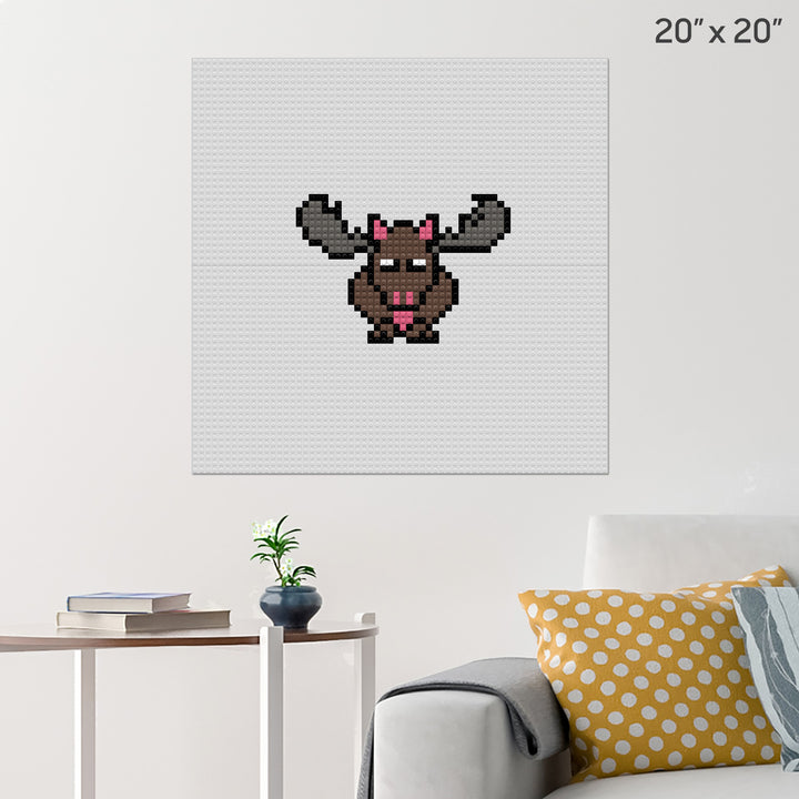 Moose Pixel Art Wall Poster - Build Your Own with Bricks! - BRIK