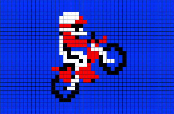 Motocross Pixel Art